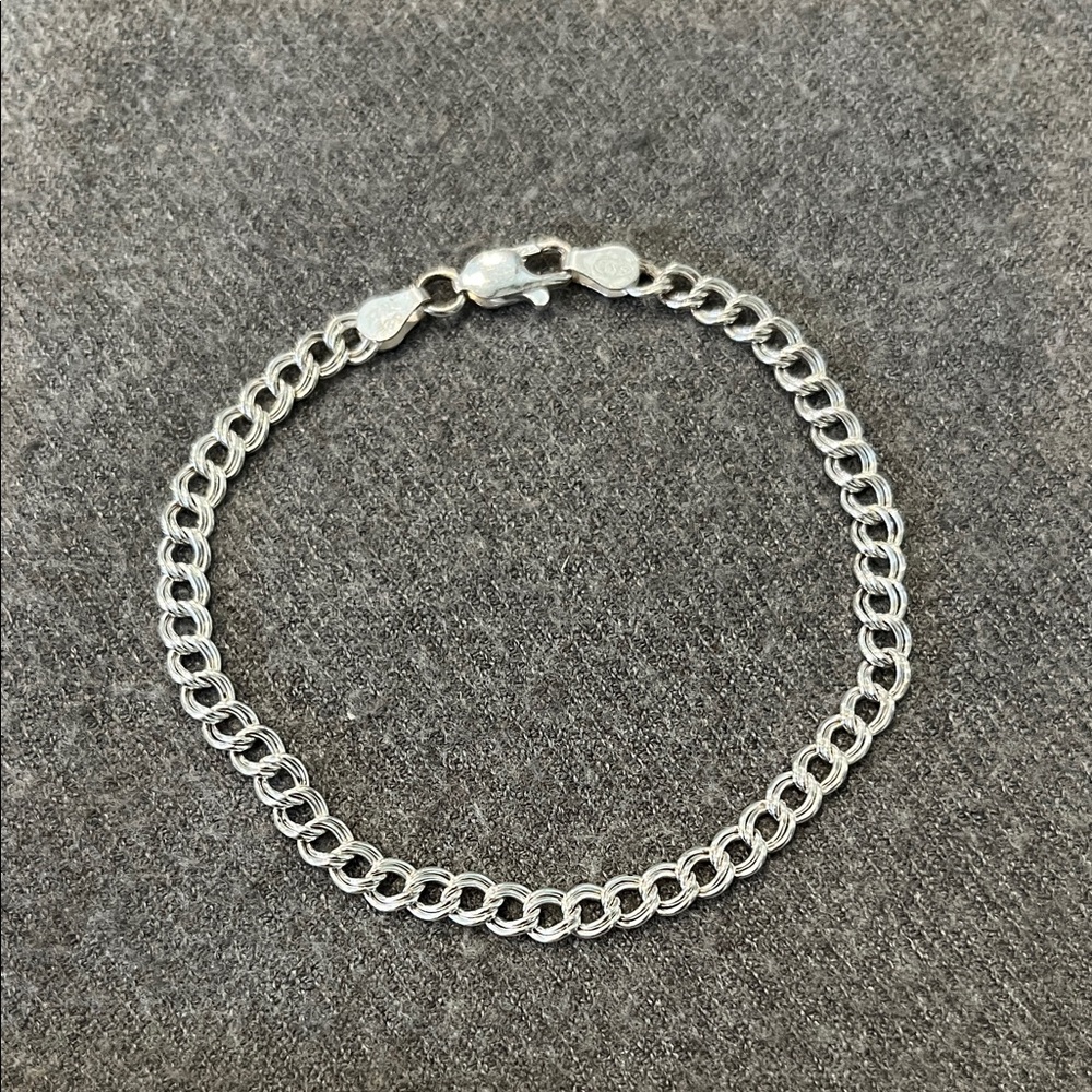 Sterling Silver Double Ring Bracelet